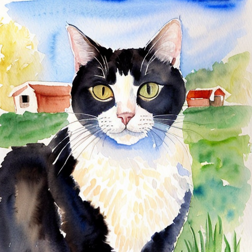 Milo the cat the farmer