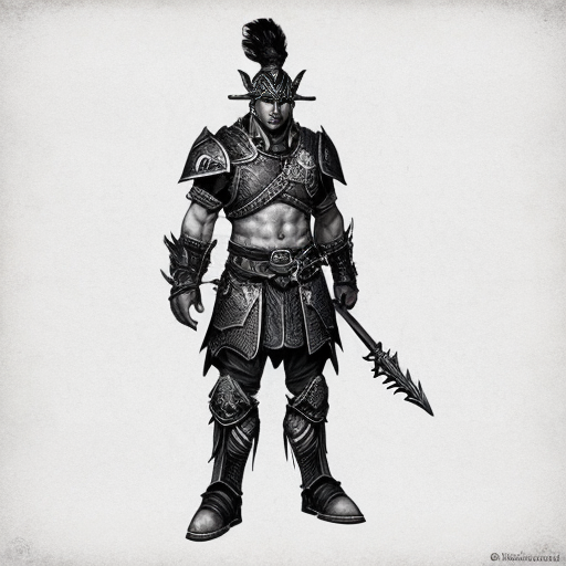 inked fantasy warrior