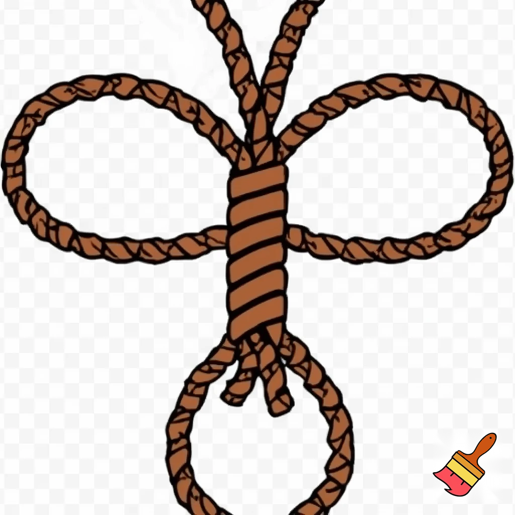 single icon of cord knot in cartoon style