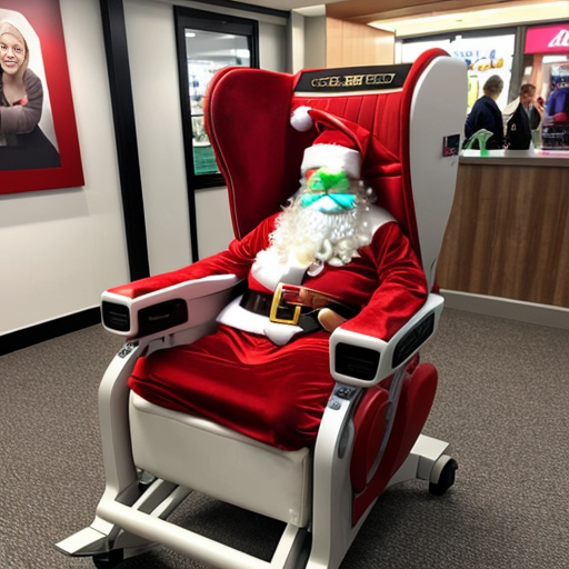Medical chair at the Cranbourne shopping Centre Santa Claus’s chair at Cranbourne shopping Centre