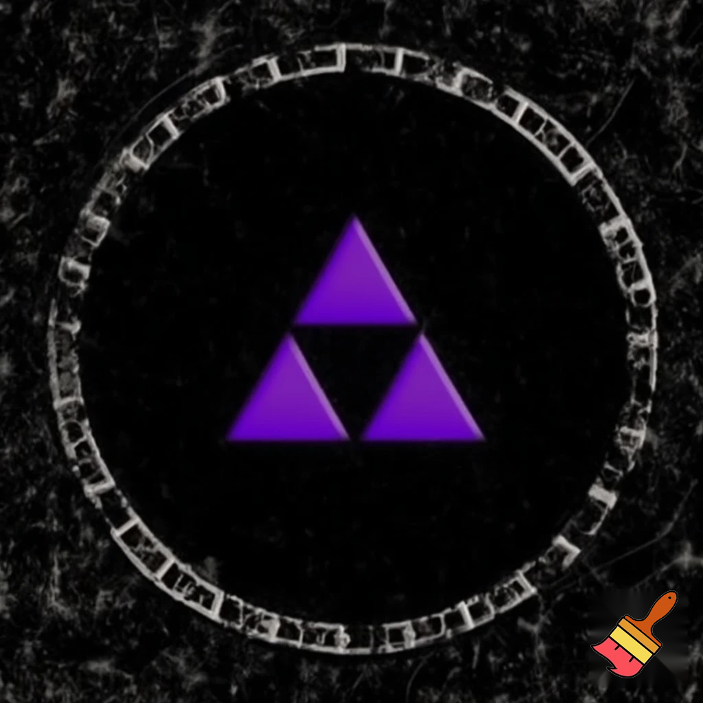 I would like the triforce from Zelda with a black backround 