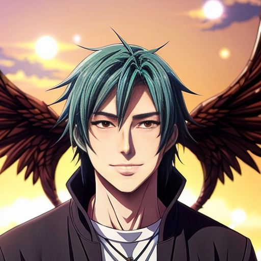 сделай патриарха Кирилла с нимбом и крыльями в реалистичном стиле