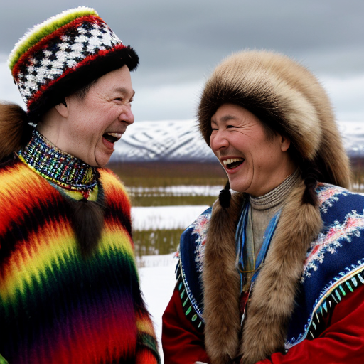 sami people and native amaricans having a laugh
