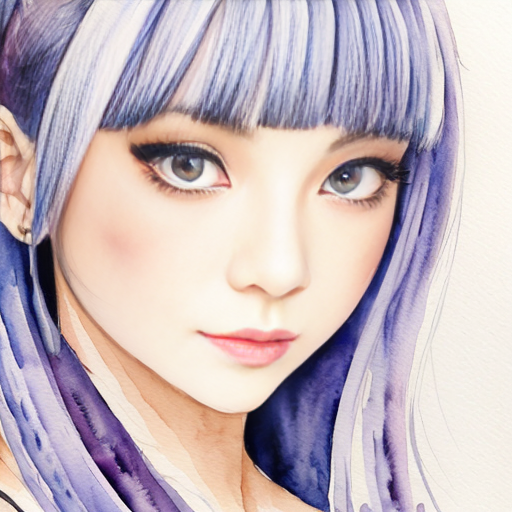 A girl by anime style
