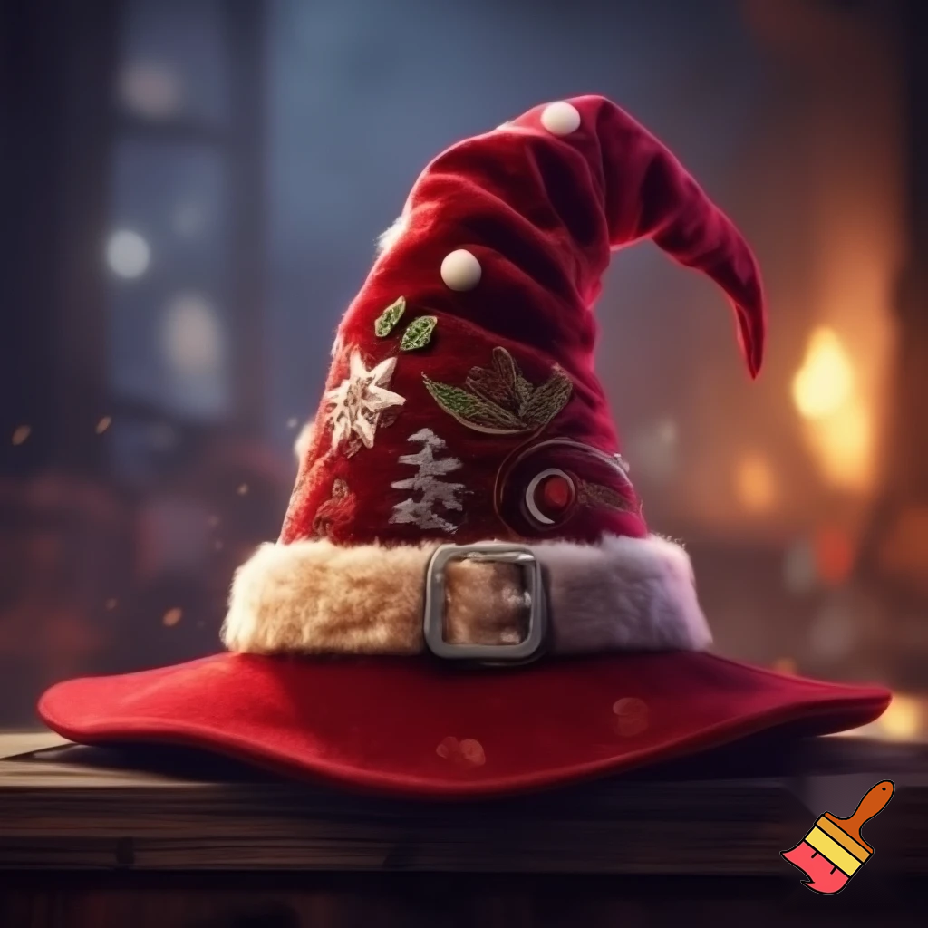 Christmas wizard hat a red one