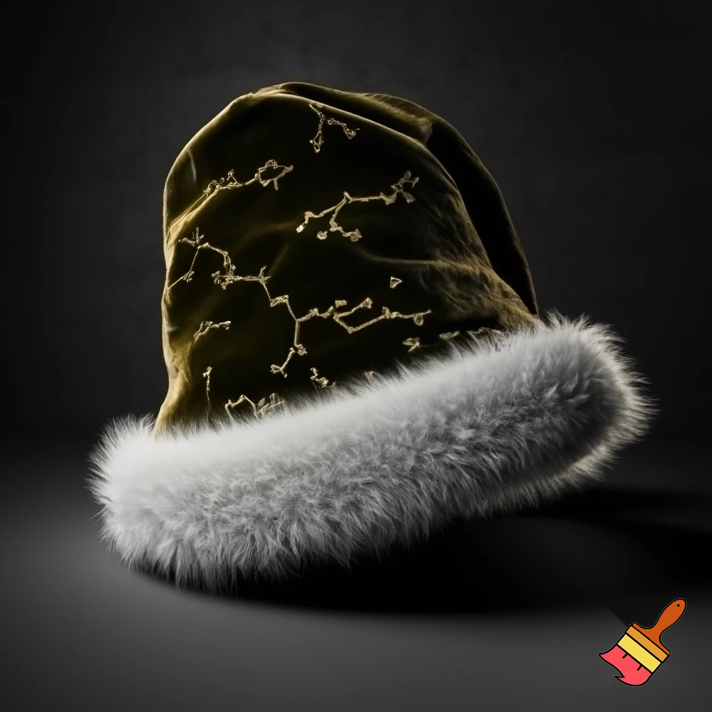 A wizard Santa Claus hat read✨✨🎄💫 velvet a wizard hat