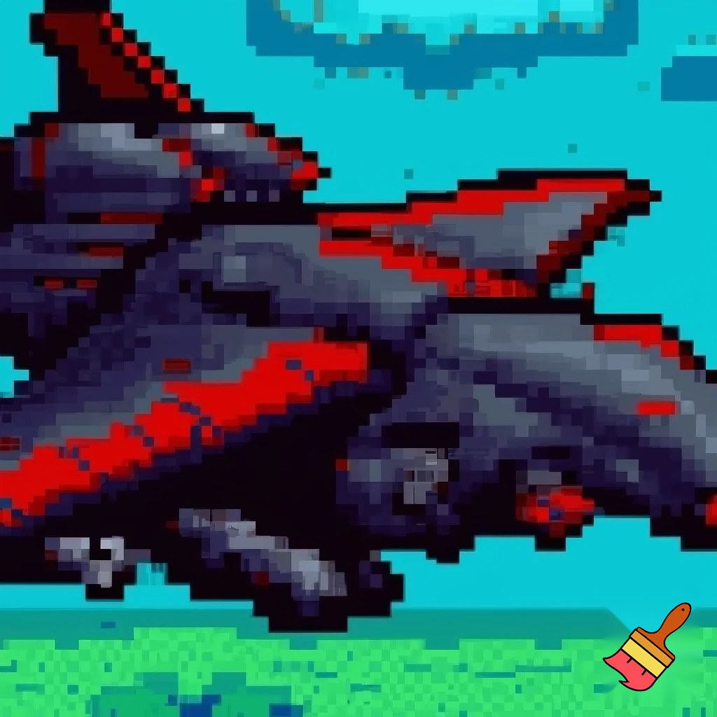 pixel art metal slug style jet