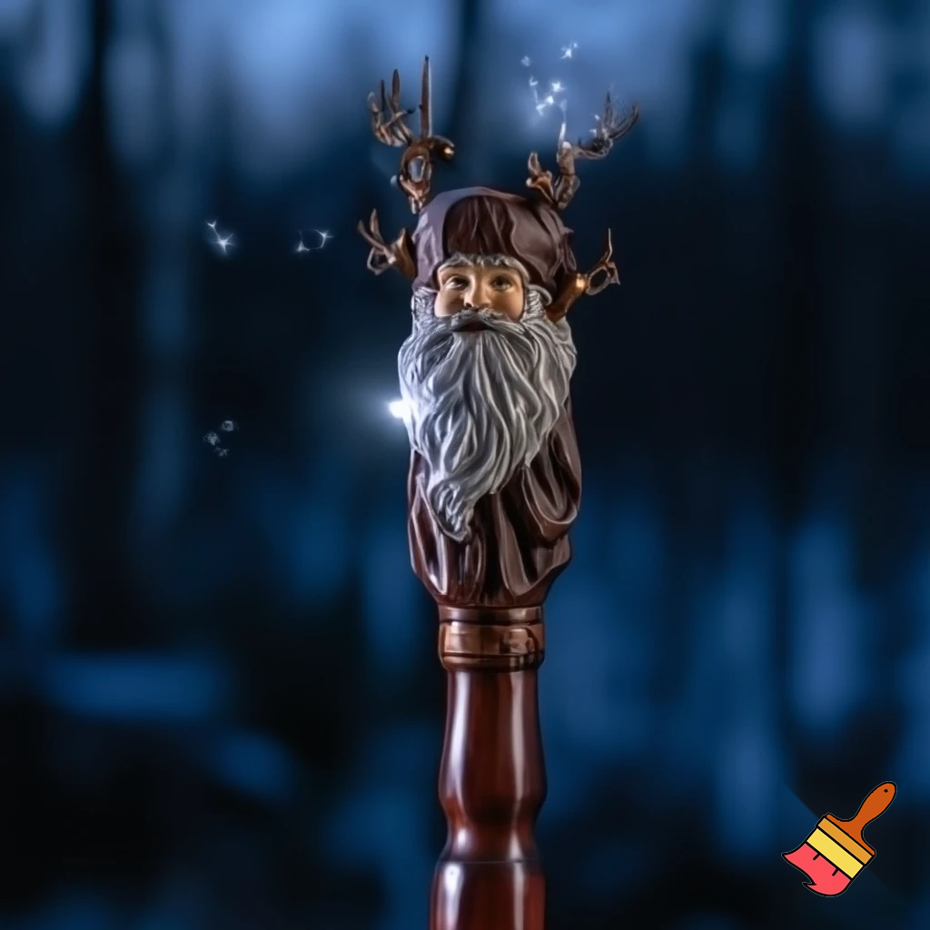 Russian Santa Claus walking stick with with t reindeers magic walking stick a plastic plastic Russian Santa Claus walking stick magic walking stick magic or stick