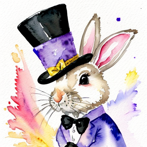 Easter bunny top hat purple and gold