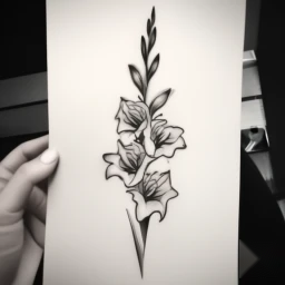 august birth flower tattoo