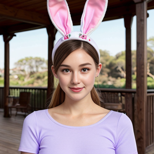 Easter bunny top hat headband Lala colour purple