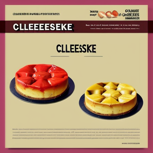 create a poster for food stall both are different food items "cheesecake and Goli soda"
