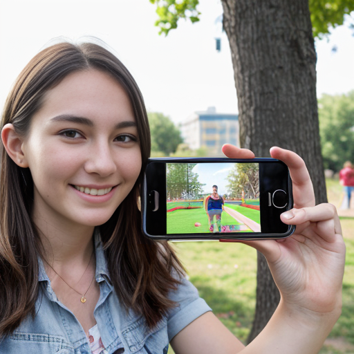 Goretzka play game on apple phone and Vanessa play game on apple phone at the park 