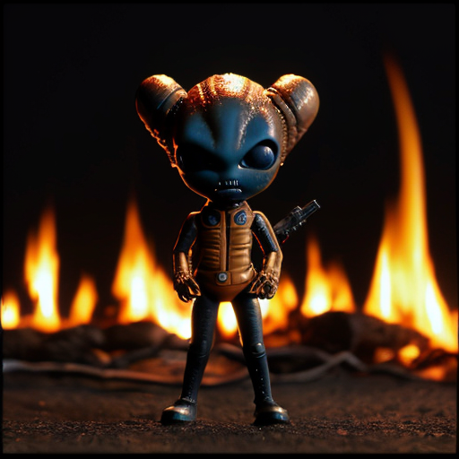 Alien Romulus style Ripley with fire flame gun 