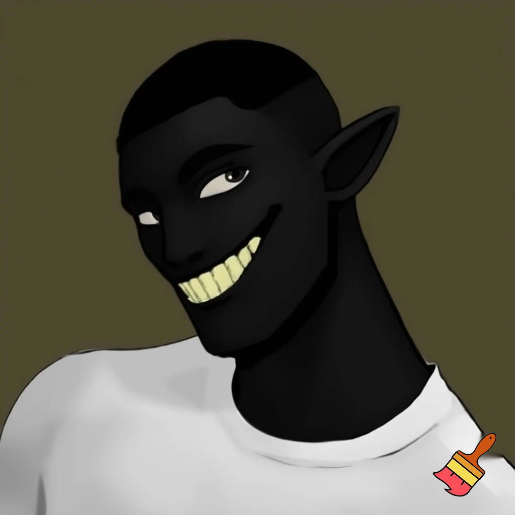 Use the attached image as a strict style and character reference.

Create a Twitter / X banner (wide composition, 3:1 aspect ratio).

IMPORTANT:
The character must remain the SAME INDIVIDUAL.
Same face, same head shape, same eyes, same extremely wide toothy grin, same skin tone, same art style.
This is NOT a redesign.

You ARE allowed to change:
– pose
– body angle
– composition
– camera distance

You are NOT allowed to change:
– facial structure
– expression
– art style
– texture
– mood
– color grading

Character description (LOCKED):
A human-like mascot with deep matte-black skin, rounded head, slightly protruding ears, minimal flat nose.
Pale off-white half-lidded eyes with a calm, sly expression.
An unnaturally wide grin stretching ear to ear, showing uneven ivory-yellow teeth.
Wearing a simple white t-shirt.
Expression: confident, sneaky, intelligent, vampiric.

Pose & composition:
Show the character from chest up or half-body.
The character can be slightly turned, leaning, or angled, but must clearly be the same person.
Place the character on the left or center-left of the banner.
Face must be fully visible and unobstructed.

Style lock:
Painterly, gritty NFT illustration.
Muted olive / khaki textured background.
Visible brush strokes.
No clean vector graphics.
No UI dashboards.
Everything must look hand-painted and belong to the same world as the avatar.

Crypto & profit elements (VERY IMPORTANT):
Add a CLEAR, RECOGNIZABLE Polymarket logo ICON (stylized, painted, not flat UI).
Add readable upward price charts with clear direction (green growth lines, arrows up).
Add strong visual sense of profit and winning.
Charts must look intentional and structured, not random scribbles.
Crypto elements should be integrated into the scene, not floating stickers.

Mood:
High-confidence prediction market operator.
Calm, calculated, profitable.
Dark crypto intelligence.

Lighting:
Same soft cinematic lighting as the reference.
Do not add harsh neon unless it already fits the original palette.

Quality:
High resolution.
Clean composition.
Banner-ready.

DO NOT:
– paste logos flat
– clutter the background
– distort the face
– change the art style
– add extra characters
– add random text
