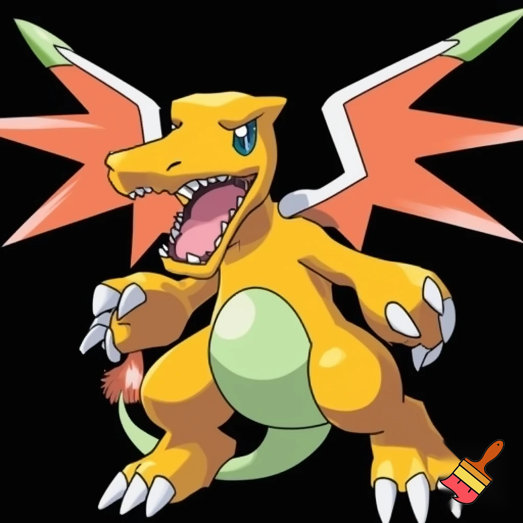 agumon dino digimon pokemon dragon charizard fusion anime