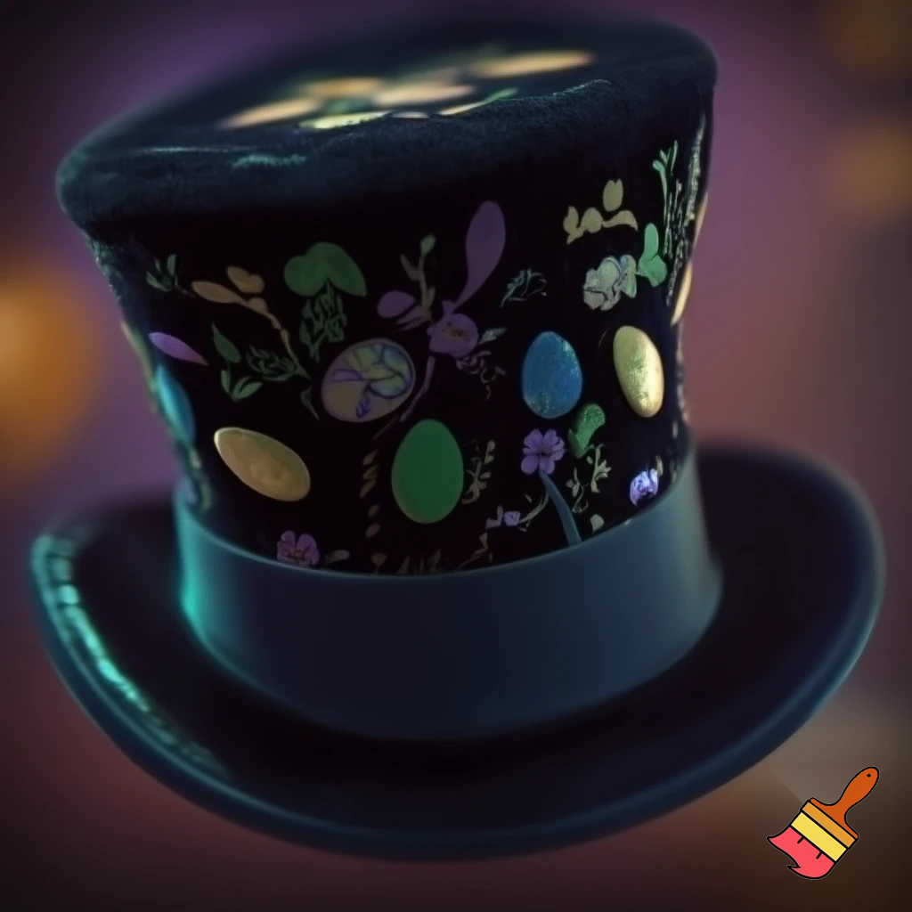 Willy Wonka top hat velvet black and velvet Willy Wonka patterns Easter pattern