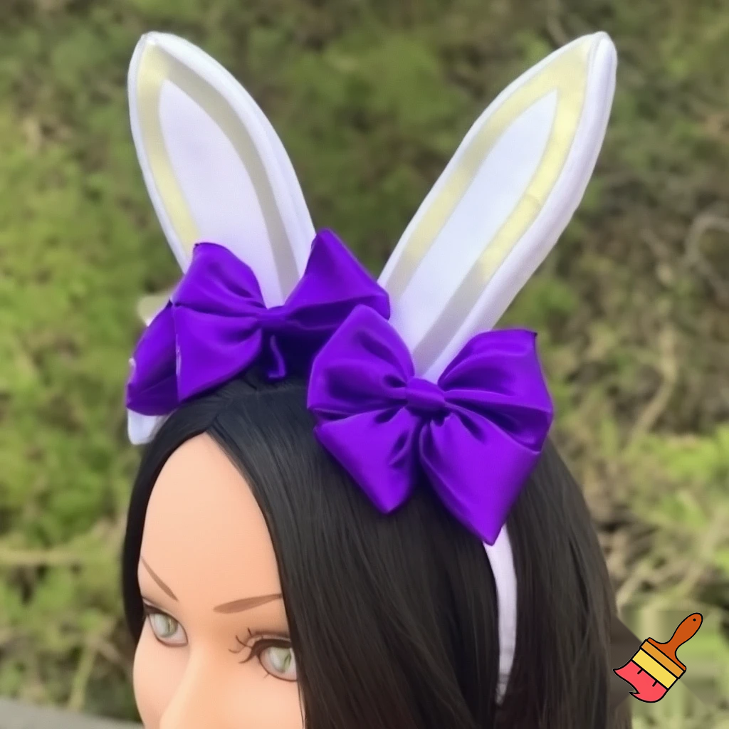 Easter bunny top hat headband, purple and white gold and silver top hat black purple dark purple special hat in delicate purple white, purple and white gold