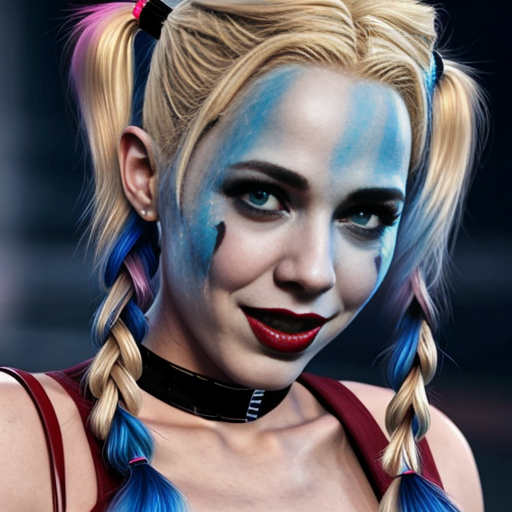 Killer frost crystal frost short white hair blue eyes marrying Harley Quinn blonde hair two pigtails blue eyes 