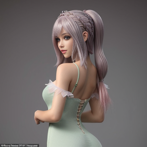 Make the fairy’s skin colour light hazelnut brown change the hair colour to brown  and make her wings  light pink and make the dress a tiny bit longer just long enough to her thighs from the front and back change the hairstyle to a butt length long hair and change the dress colour to pastel green and make her emulate very misty pink which is semi transparent