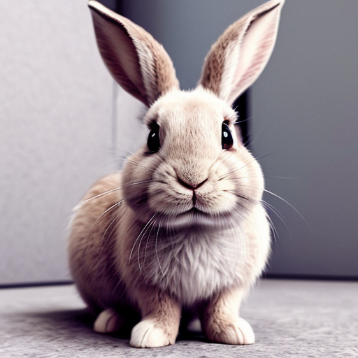 cute cartoon rabbit for kids, colorful, 2D animation style