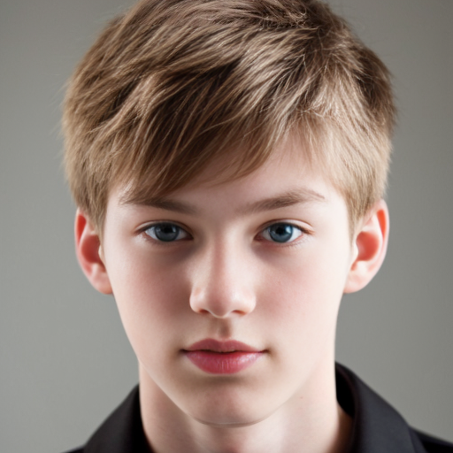 Handsome 18 year old with very pale skin, blue eyes and black hair