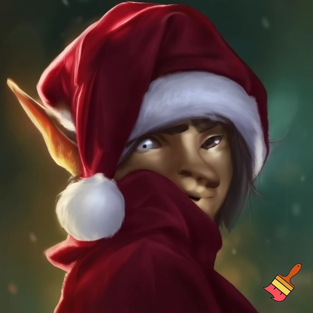 Elf Santa Claus hat velvet