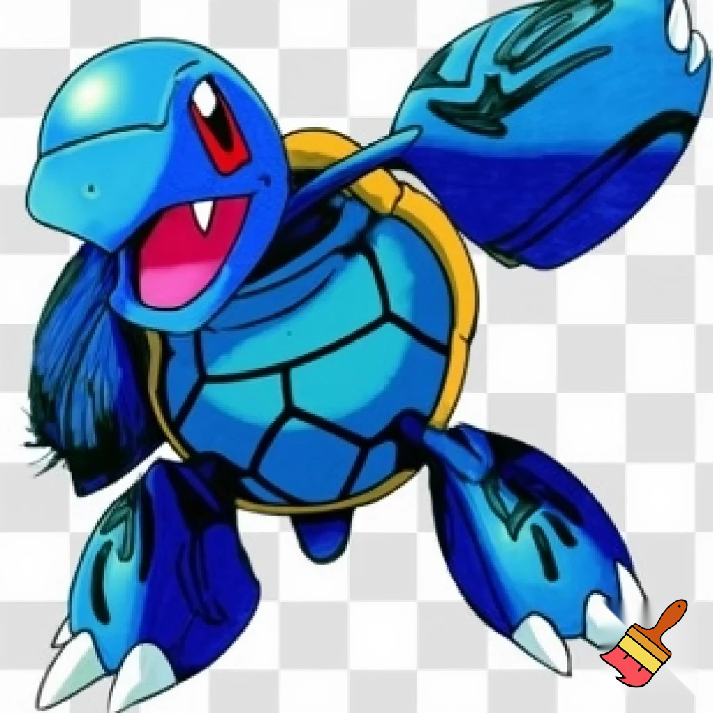 blue agumon veemon digimon squirtle blue wartortle turtle pokemon fusion