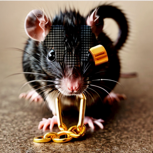 MUGSHOT OF BUFF RAT WITH GOLD CHAIN