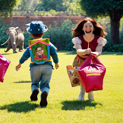 Super Why Mother Goose Sack Race and Mouse Sack Race and Elephant Sack Race