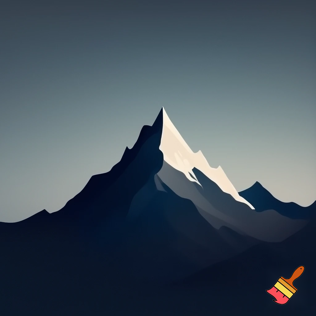 single icon of mountain 