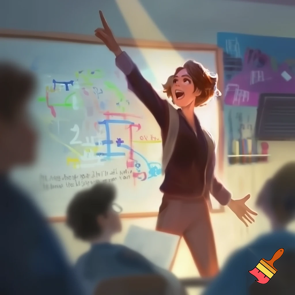 عکس بساز از  معلم درحال درس دادن