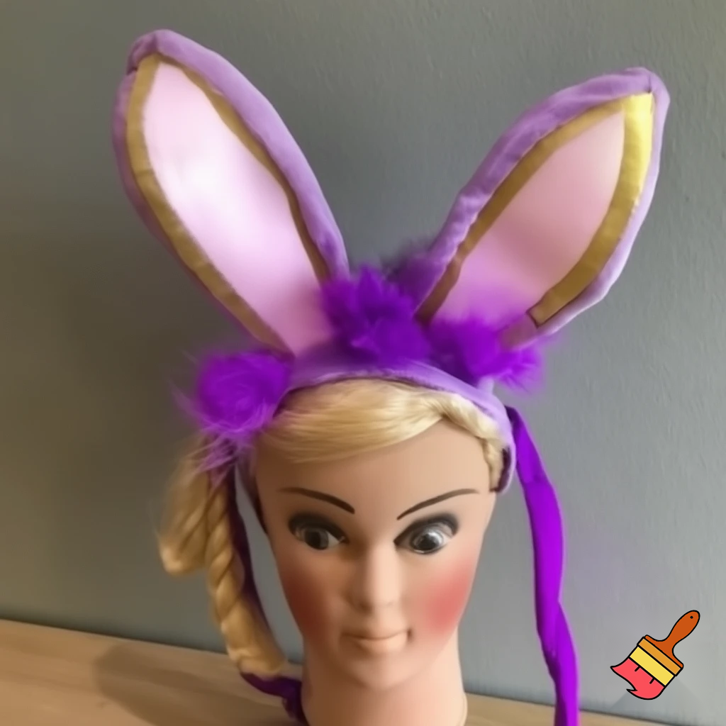 Easter bunny top hat, Easter balcony headband, purple and gold headband top hat rabbit, ear rabbit, ear headband, top hat