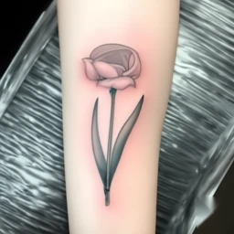 january birth flower tattoo