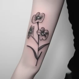 february birth flower tattoo
