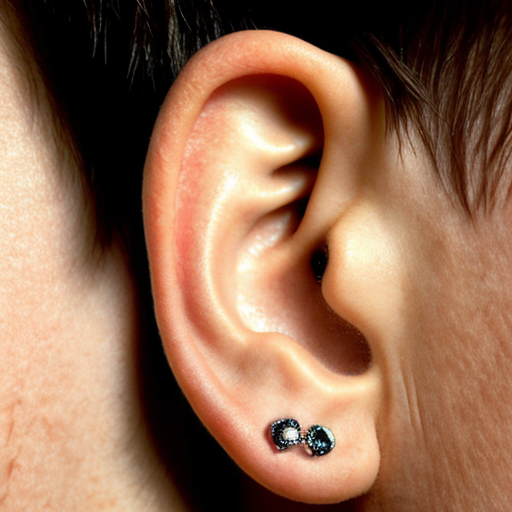 Cool 90s aesthetic grainy very close up very zoomed in photo of a 12 year old very tan blonde boy’s ear, whole ear is stretching into a the shape of a pair of boy lips