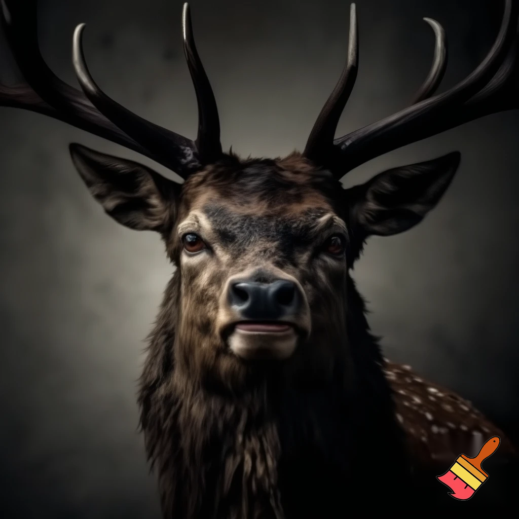 mugshot of a evil sigma deer