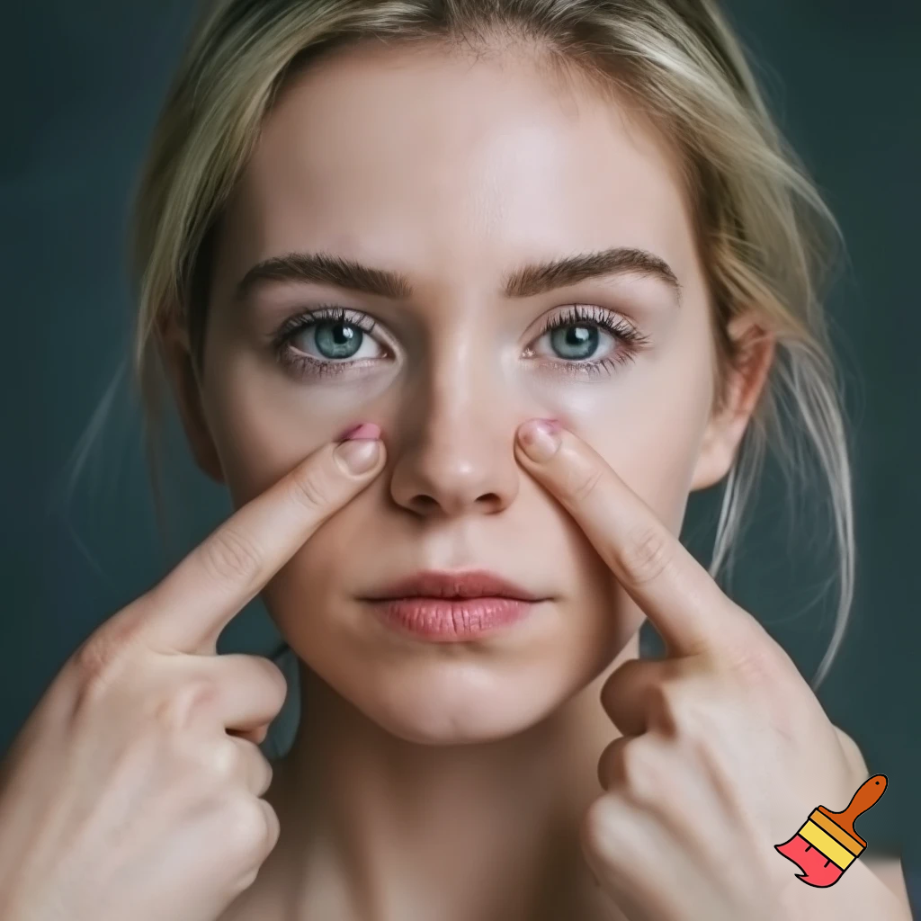 blonde woman showing her nipples to camera