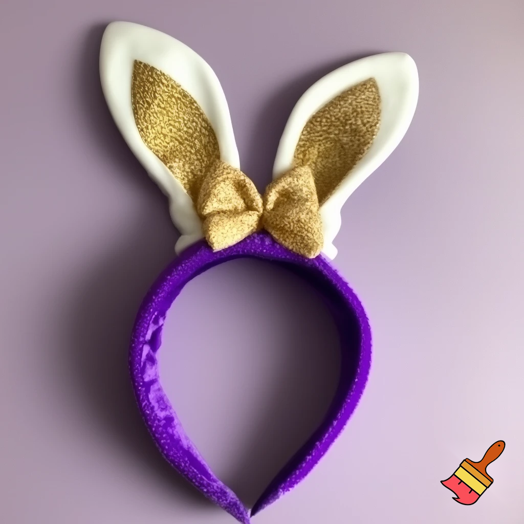Easter top hat headband Easter bunny headband, purple and white with gold Easter top hat headband and fabric velvet and fabric velvet top head headband top hat headband