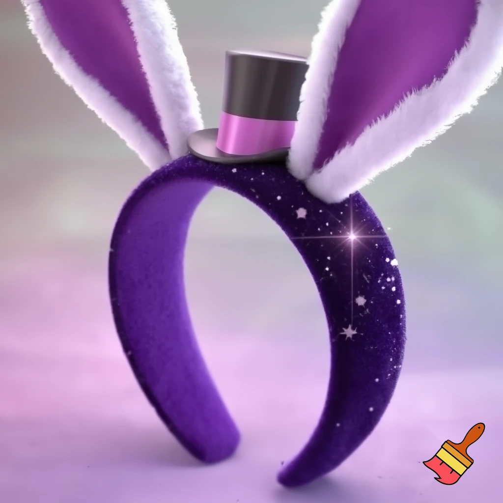Easter bunny headband velvet Easter bunny, bunny ears, purple and white bunny velvet headband Easter bunny ear top hat ear headband glitter