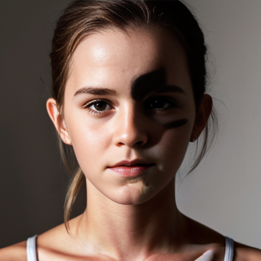 Emma Watson shot in the forehead