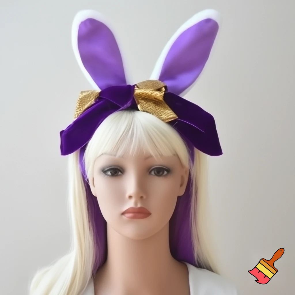 Easter top hat headband Easter bunny headband, purple and white with gold Easter top hat headband and fabric velvet and fabric velvet top head headband top hat headband special in delicate