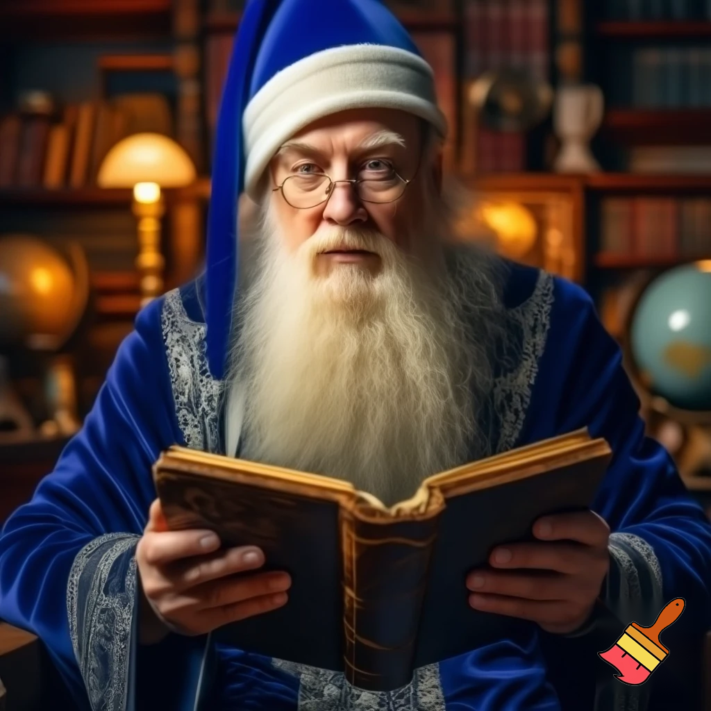 Woo wizard has Christmas hat