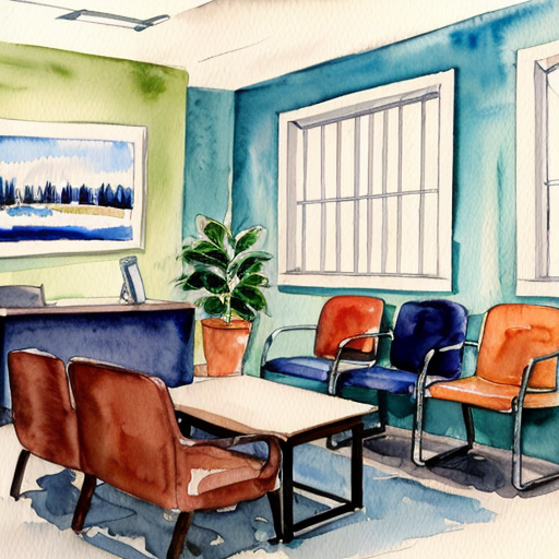 upset teenage girl in the principals office waiting room