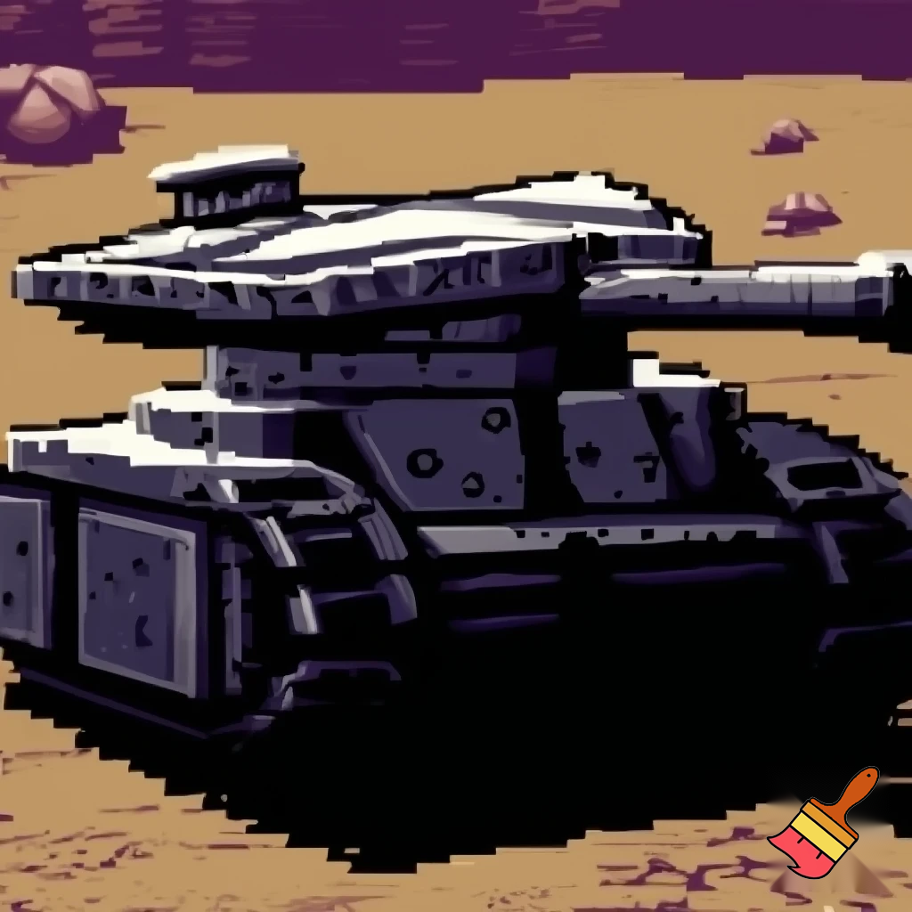 metal slug style tank pixel art