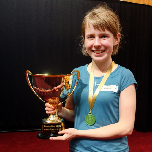 inside out style happy proud gold holding trophy one person gold