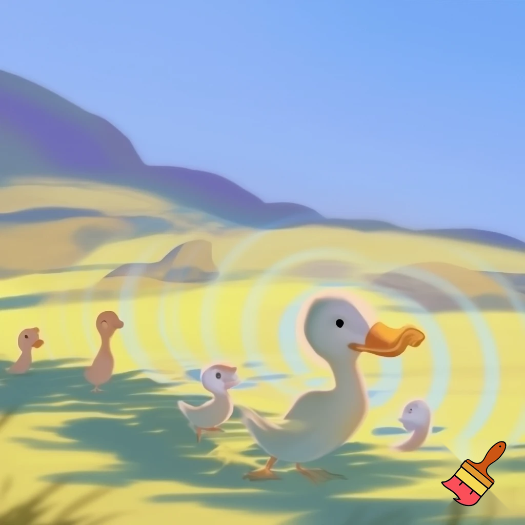 Five little ducks went swimming one day over the hills and far away mother duck said, quack, quack, quack! but only four little ducks came back