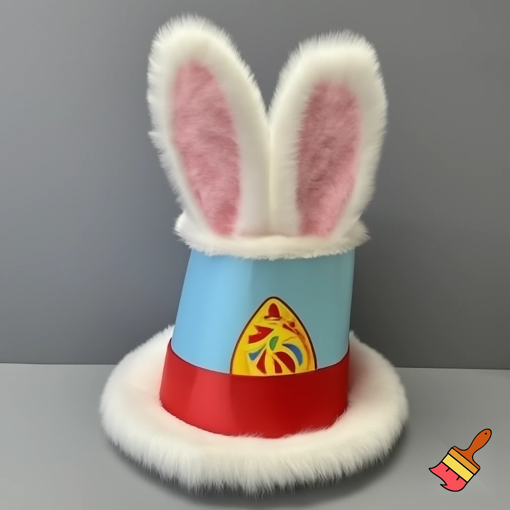 Easter bunny castle mascot top hat costume Easter bunny ears bunny head hat top hat