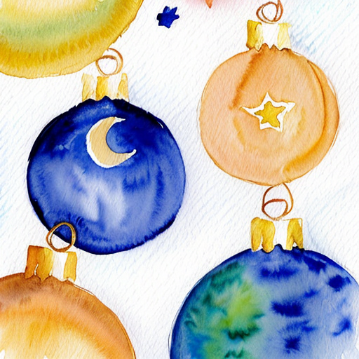 Star and moon christmas cartoon