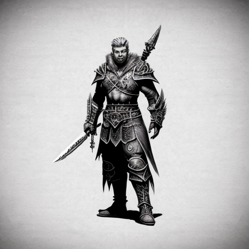 inked fantasy warrior